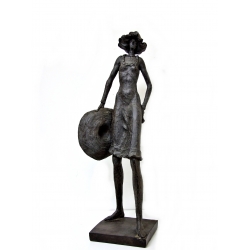 Rzeźba Figurka Kobieta z kapeluszem